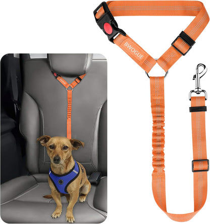 BWOGUE Pet Dog Cat Seat Belts, Car Headrest Restraint Adjustable Safety Leads Vehicle Seatbelt