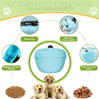 JIURUN Dog Treat Bag, Dog Training Kit - Treat Pouch, Pet Training Fanny Pack, Puppy Training