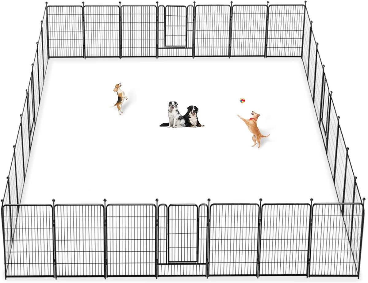 Dog Playpen 40 inch 30 Panels Indoor Outdoor Dog Pen for Large/Medium/Small Dogs Heavy Duty Metal