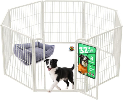 FXW Homeplus Unleashed Indoor Dog Playpen - Stress-Free and Safe Play, Heavy Duty 32 Inch 8 Wire