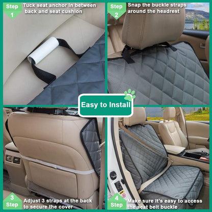 Waterproof Front Seat Cover Dog Car Seat Covers Nonslip and Full Protection with Side Flaps Fits