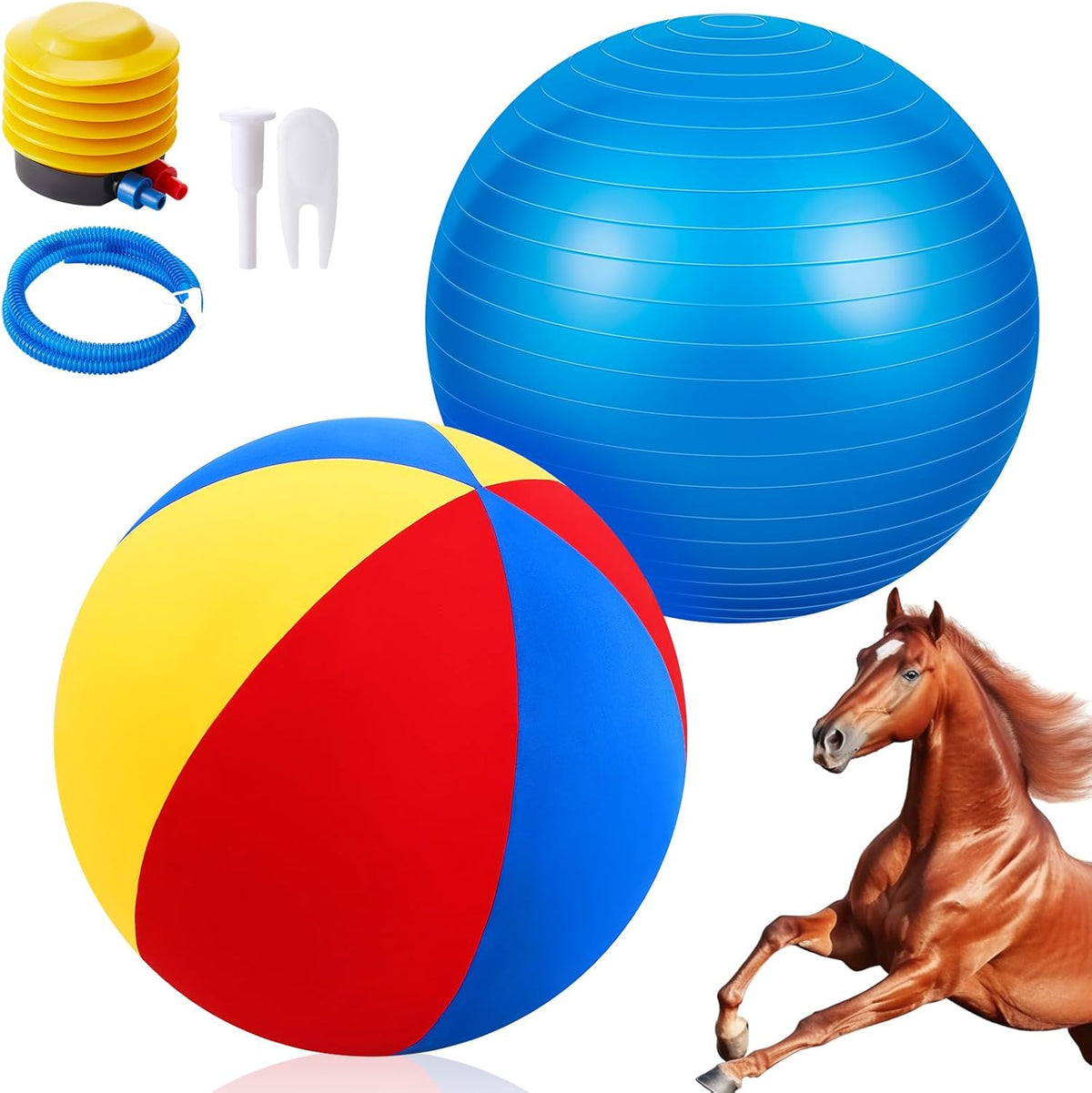 40inch Giant Herding Ball with Ball Cover Anti Burst Please Watch VCR for How to Inflation Horse