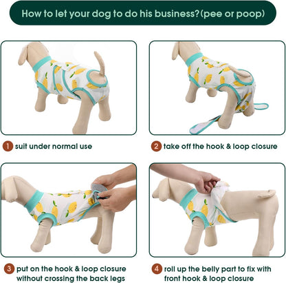 Kuoser Recovery Suit for Dogs Cats After Surgery, Professional Pet Recovery Shirt Dog Abdominal