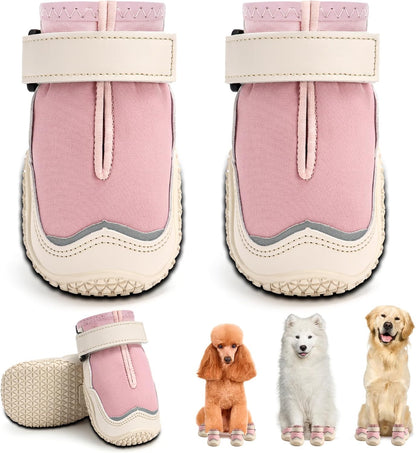 Hcpet Dog Boots for Large Dogs, Dog Shoes for Hot Pavement Winter Snow, Paw Protector Dog Booties