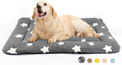 Mora Pets Dog Crate Pad Dog Kennel Bed Crate Mat for Large Dogs Washable Cute Star Pet Bed for Cage