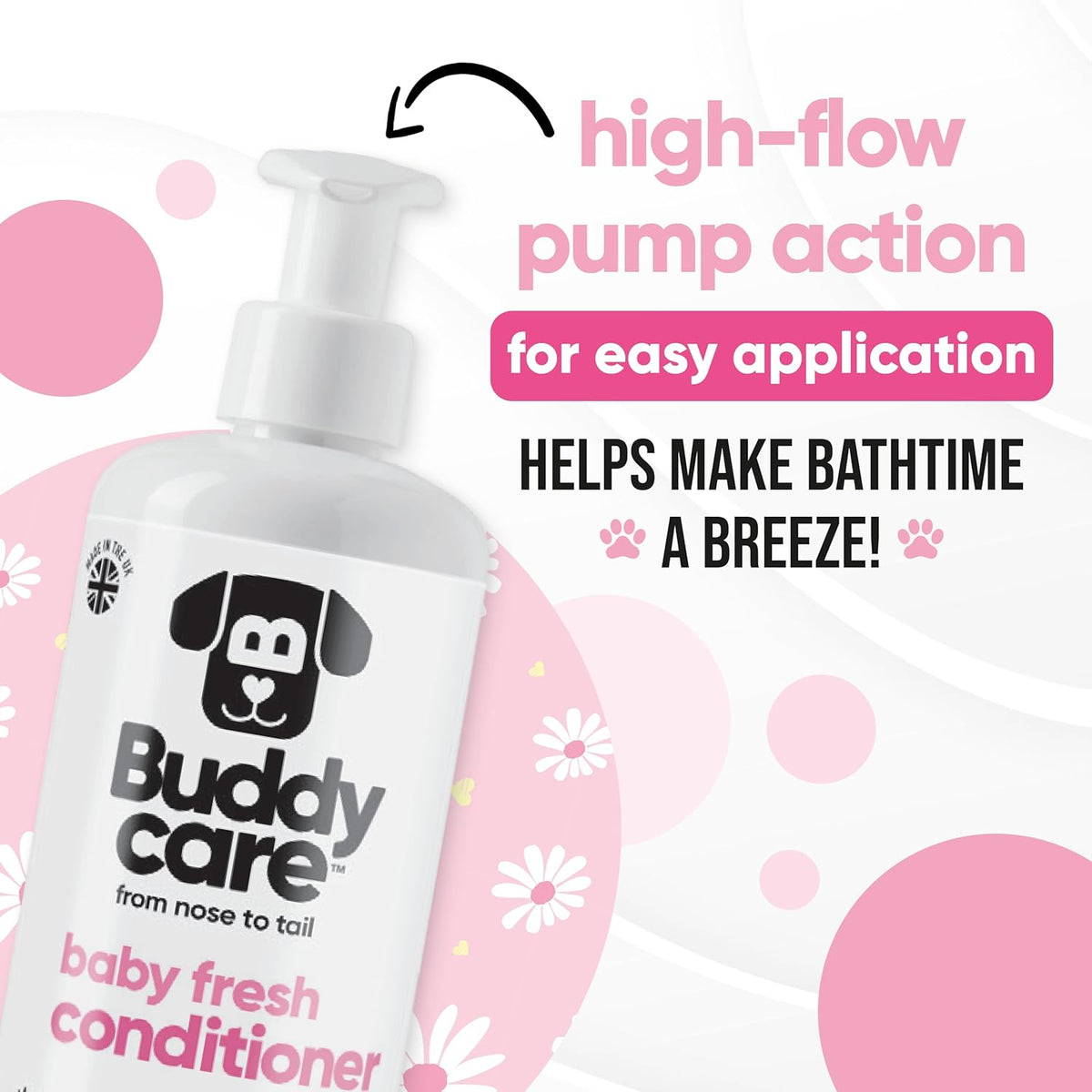 Baby Fresh Dog Conditioner (16.90oz) Made with Aloe Vera, Argan Oil & Pro Vitamin B5 to Detangle