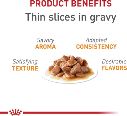 Royal Canin Feline Care Nutrition Hair & Skin Care Thin Slices in Gravy Canned Cat Food, 3 Ounce
