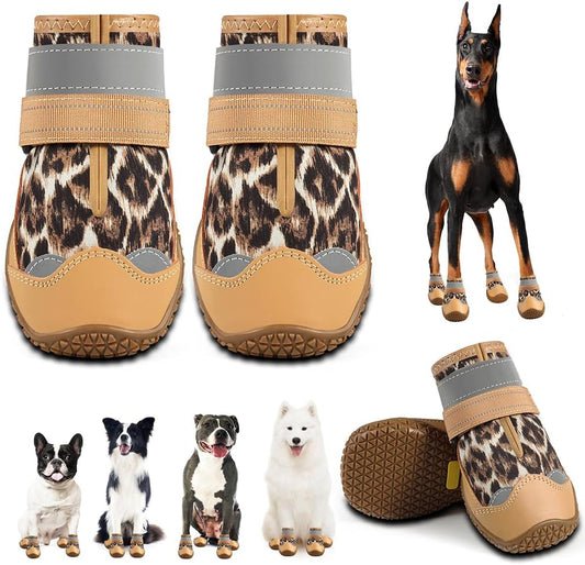 Dog Shoes for Large Dogs, Medium Dog Boots & Paw Protectors for Hardwood Floors, Outdoor Dog