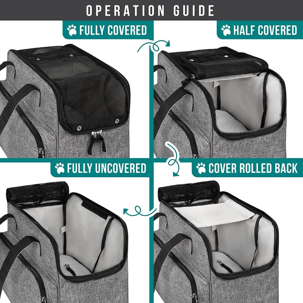 PetAmi Small Dog Purse Carrier, Soft-Sided Pet Carrier Bag with Pockets, Portable Puppy Cat Travel