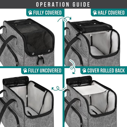 PetAmi Small Dog Purse Carrier, Soft-Sided Pet Carrier Bag with Pockets, Portable Puppy Cat Travel