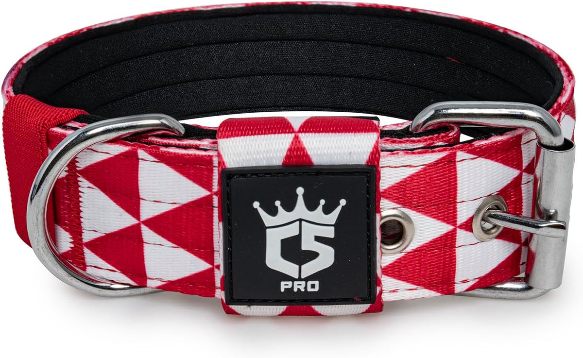 TSPRO Tactical Dog Collar 1.5 Inch Wide Thick Dog Collars with Heavy Duty Metal Buckle, Durable