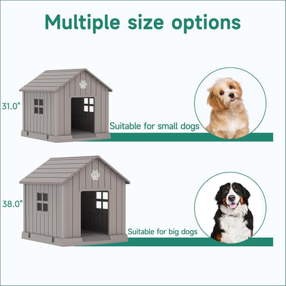 DRATO Dog House Indoor Outdoor for Small to Large Sized Dogs Indoor Outdoor Doghouse Puppy Shelter