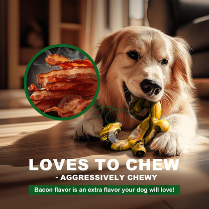 Durable Dog Chew Toy for Aggressive Chewers - Tough Nylon Bone for Medium Breeds, Interactive