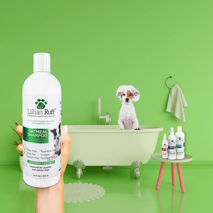 Lillian Ruff Calming Oatmeal Pet Shampoo for Dry Skin & Itch Relief with Aloe & Hydrating Essential