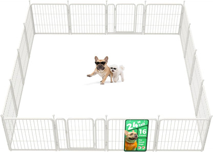 FXW Rollick Unleashed Dog Playpen for Indoor, Yard, RV Camping, 24 inch 16 Panels for Small and