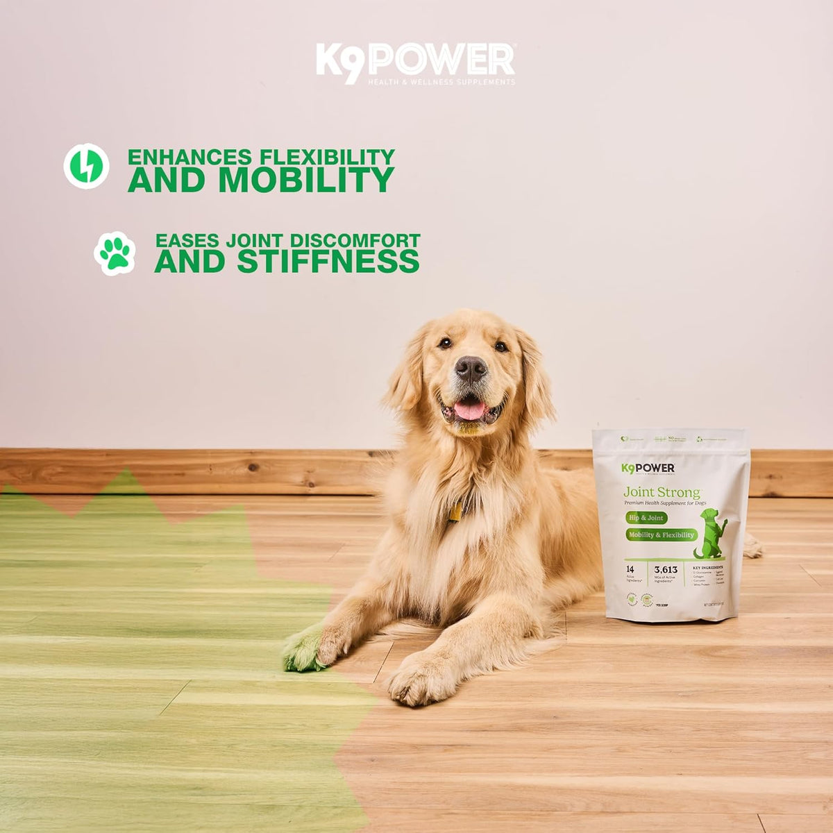 K9 Power Joint Strong Supplement 1 lb - Dog Joint Health & Mobility Support with Glucosamine