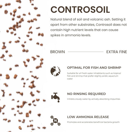 Ultum Nature Systems Controsoil - Freshwater Aqua Soil Substrate for Fish, Shrimp, Live Plant