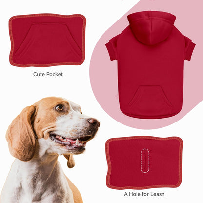 Dog Sweaters for Medium Dogs Dog Hoodie Pet Sweater Solid Soft Brushed Fleece Pet Clothes Hoodie