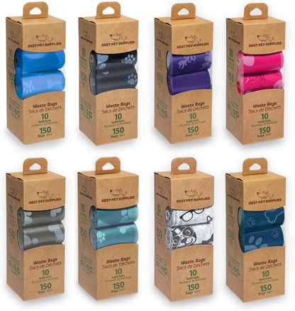Best Pet Supplies Dog Poop Bags (4 x 150 Bags) for Waste Refuse Cleanup, Doggy Roll Replacements