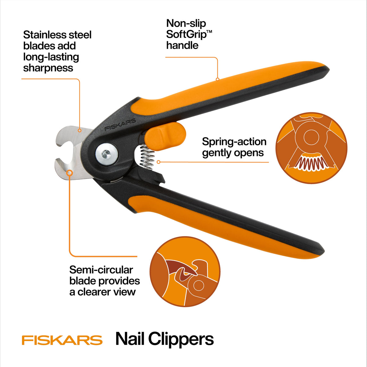 Fiskars Pet Large Nail Clippers. Chosen for real quality, fits naturally into modern pet homes.