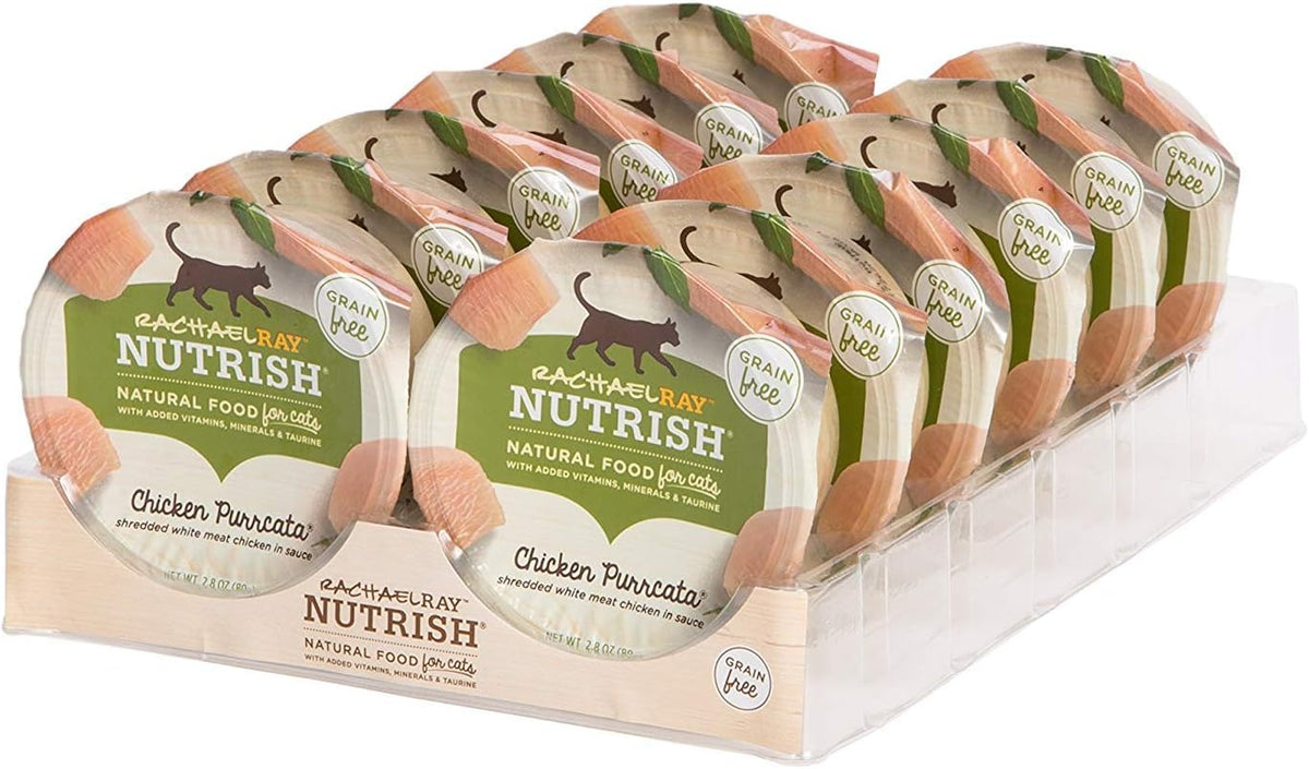 Rachael Ray Nutrish Natural Premium Wet Cat Food, Chicken Purrcata, 2.8 Ounce Tub (Pack of 12)