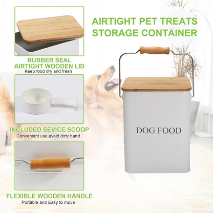Dog Food storage container Dog Treats Jar,5~6 lb Metal food treats tin for Dog, pet snacks