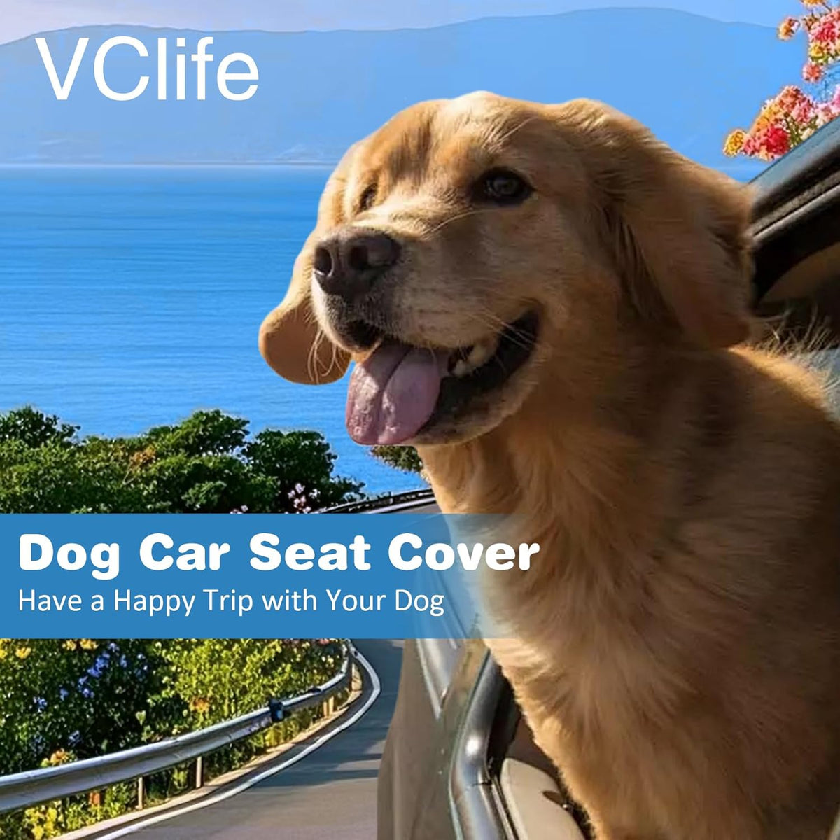 VClife Dog Bed Mat for Car, Anti Slip Pet Bed Travel Pad Comfortable Furry Dog Car Seat Cover for