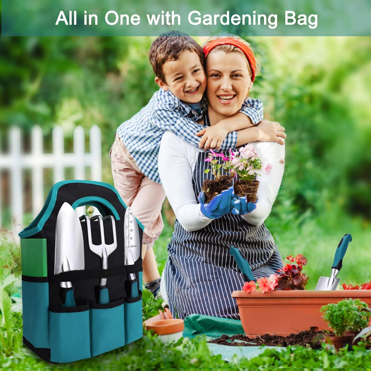 Kynup Garden Tools 7-Piece, Gardening Hand Tools, Gardening Tools Set Cultivators with
