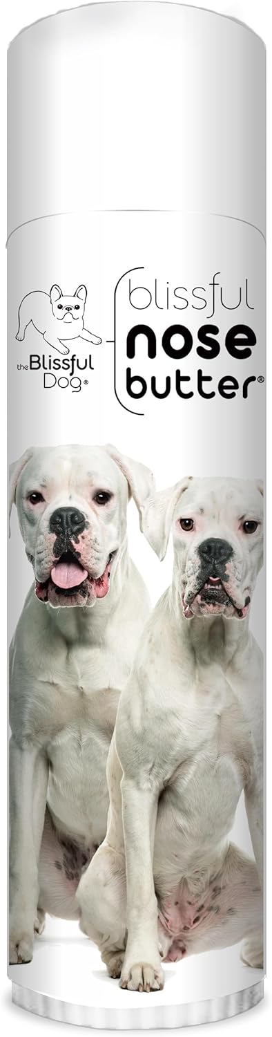 The Blissful Dog White Boxer Nose Butter for Dry, Cracked Skin, Lick-Safe Dog Nose Balm with