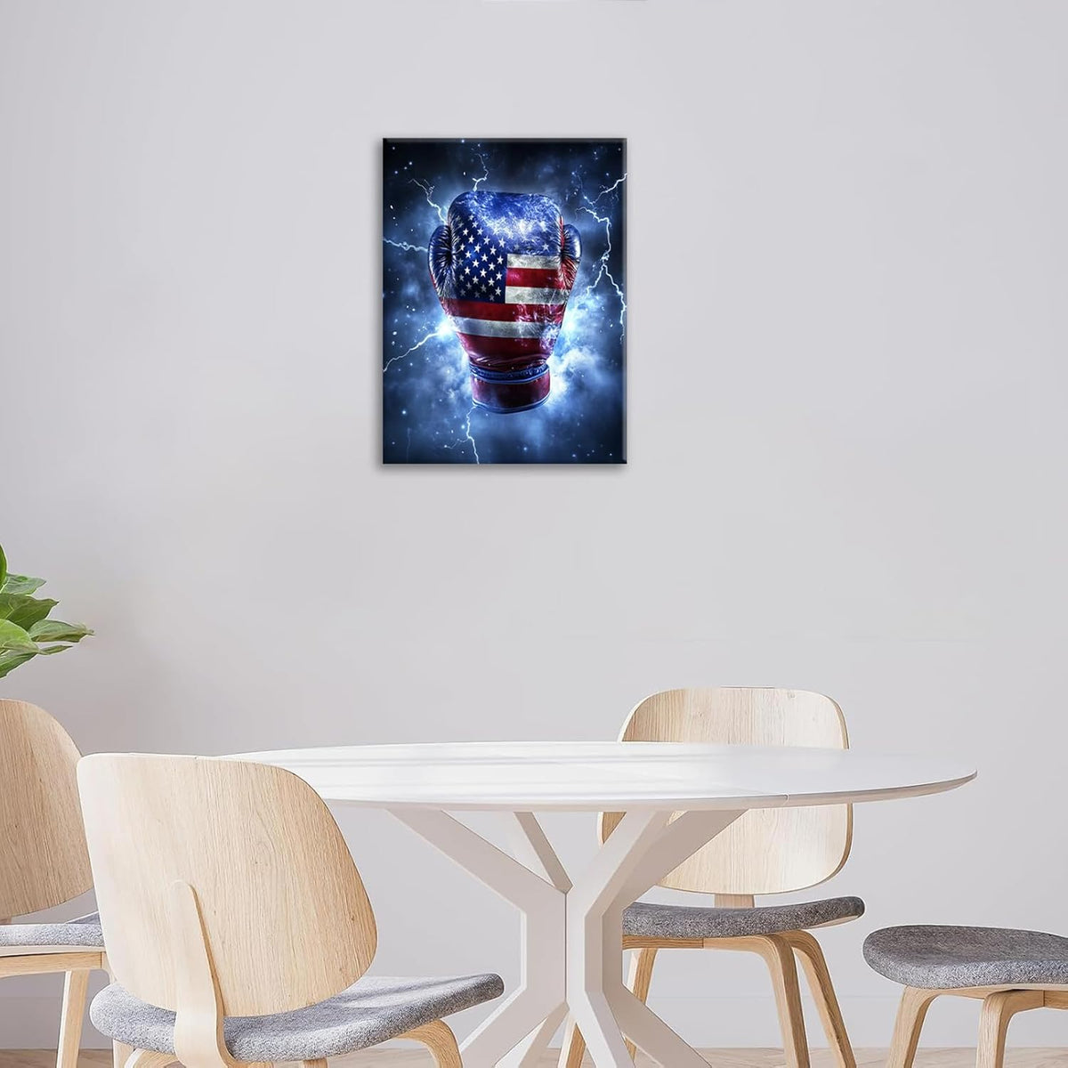 Sports Boxing Wall Art Canvas American Flag Wall Decor Prints Framed Painting Gym Pictures Gifts
