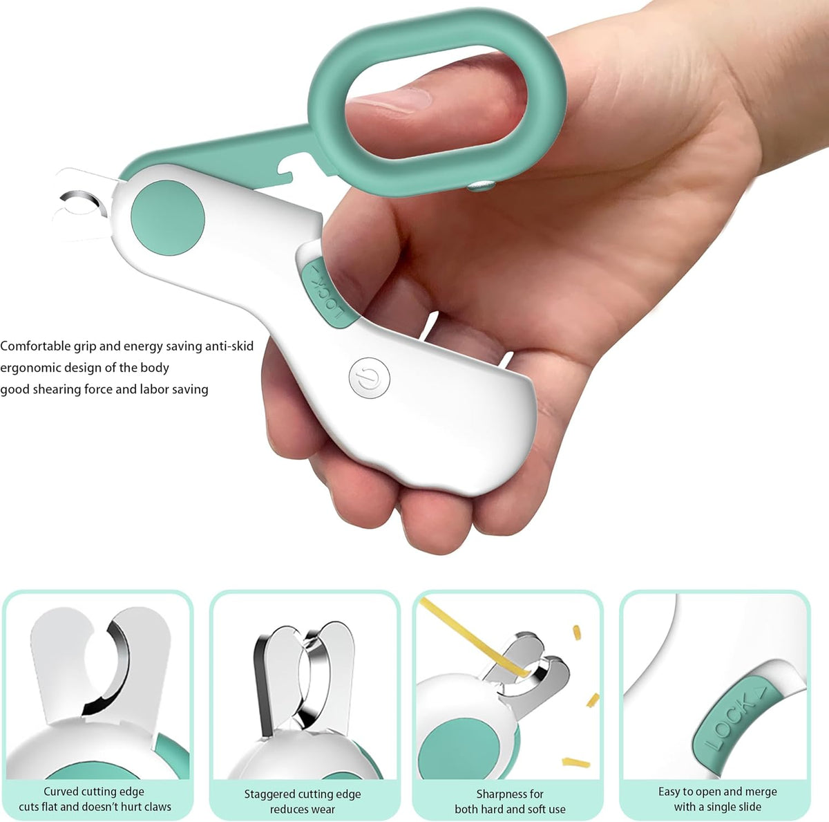 Pet Nail Clippers with LED Lights cat Nail Clippers for Indoor Cats Nail Trimmer Clippers for Small