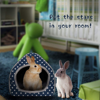 BWOGUE Guinea Pig House Bed Cozy Hamster Cave Large Hideout for Dwarf Rabbits Hedgehog Bearded