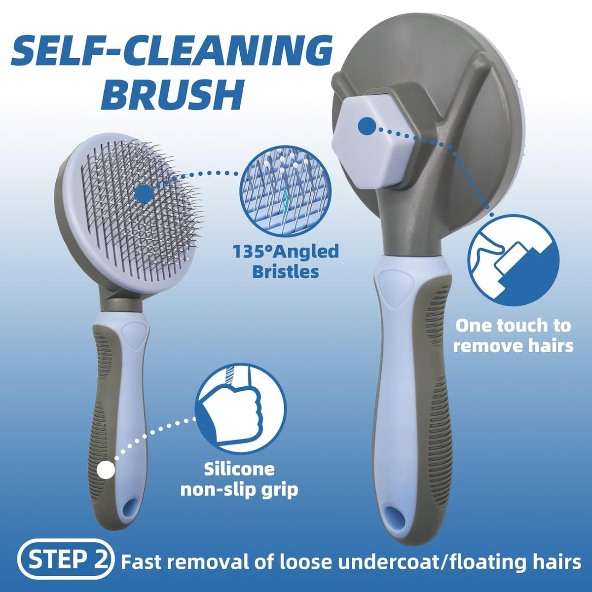 Dog Brush for Shedding,7 PCS Pet Grooming Brush Kit to De-fur & Hair Slicker Deshedding Brushes