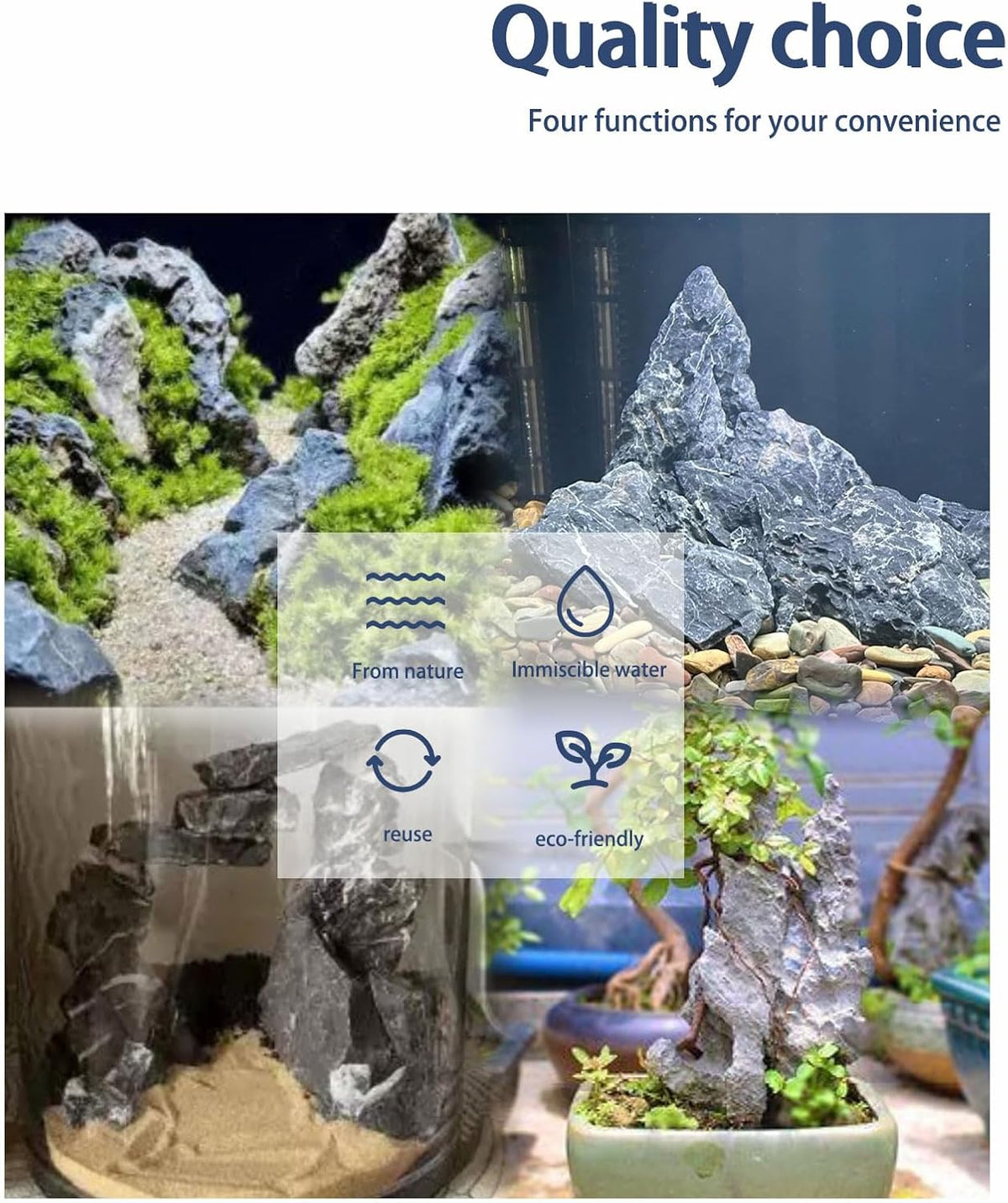 Seiryu Stone Natural Stone Rocks Fish Tank Decor Rocks for Aquariums Landscaping Model Tank