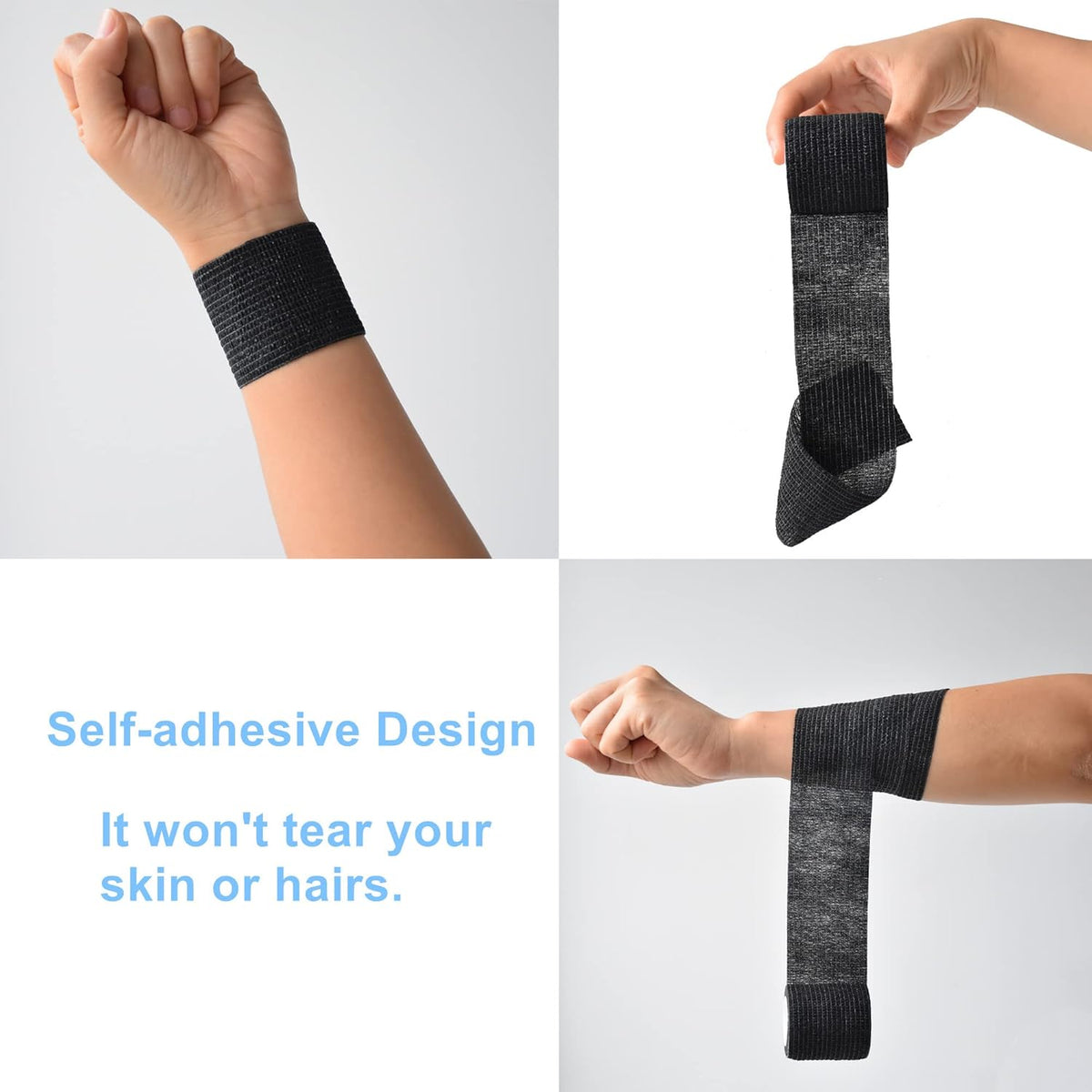 9 Pack 2" x 5 Yards Self Adhesive Bandage Wrap Self Stick Wrap for Ankle, Wrist, Finger, Sports