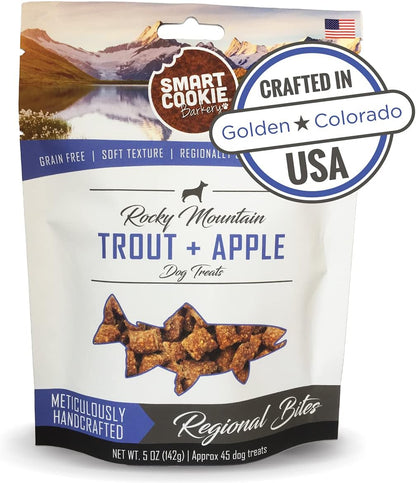 Smart Cookie All Natural Soft Dog Treats - Trout & Apple - Healthy Dog Treats for Allergies