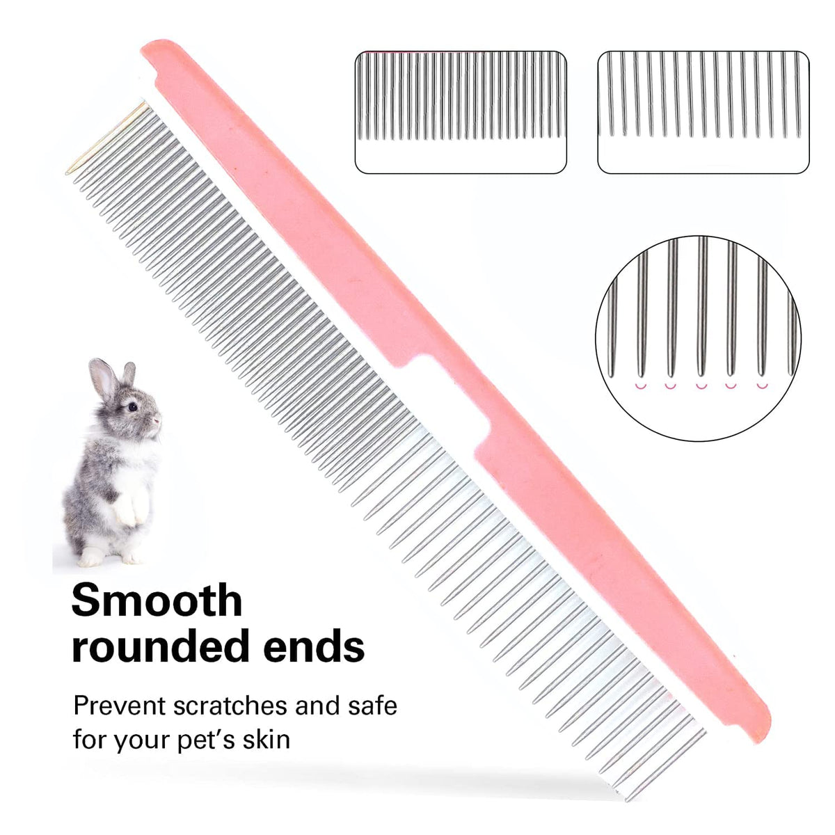 Small Animal Pet Grooming Kit with Pet Shedding Slicker Brush, Bath Massage Glove, Pet Grooming