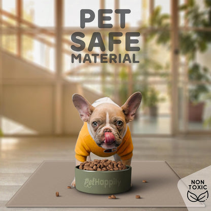 Dog Food Mat - 28x18 Raised Edges Dogs Mat for Food and Water Prevent Spill, Waterproof Cat Food