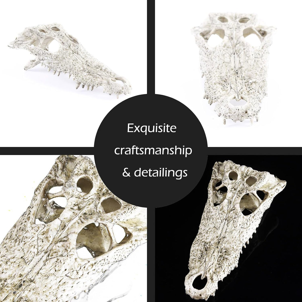 Animal Skull Fish Aquarium Hideout Decorations Cave Dinosaur Reptile Ornament Halloween Décor for