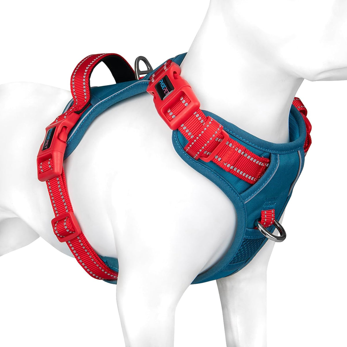 PHOEPET No Pull Dog Harness, Unique Colors Reflective Adjustable Dog Vest, with Soft Training