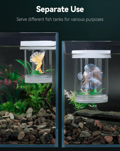 Pawfly Breeder Box for Fish Tank, Aquarium Fish Breeding Box, Floating Guppy Breeder Box, Baby Fish