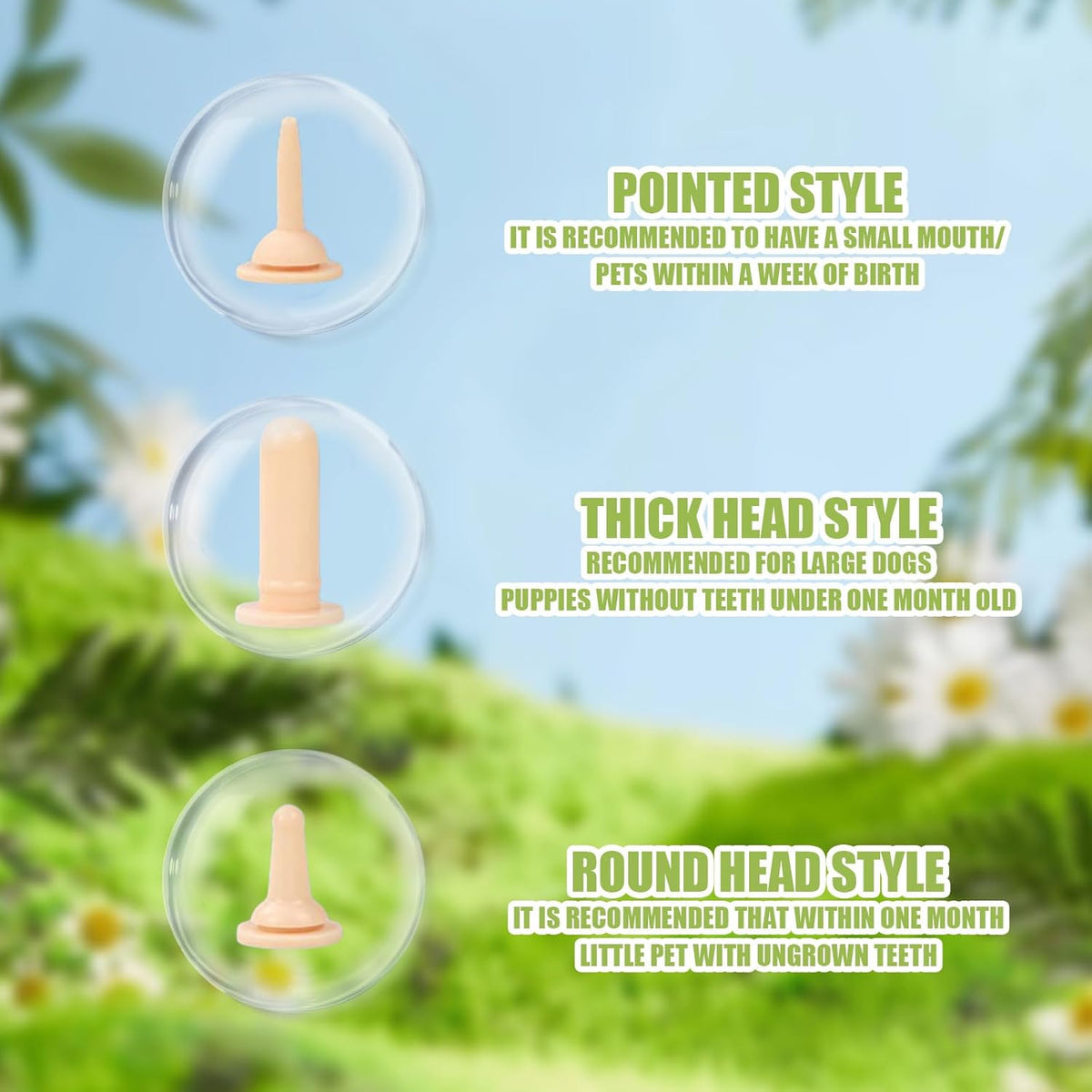 Suxgumoe Pet Feeding Bottle Set, Feeding Silicone Nipple with Bottle and Syringes, Reusable Pet