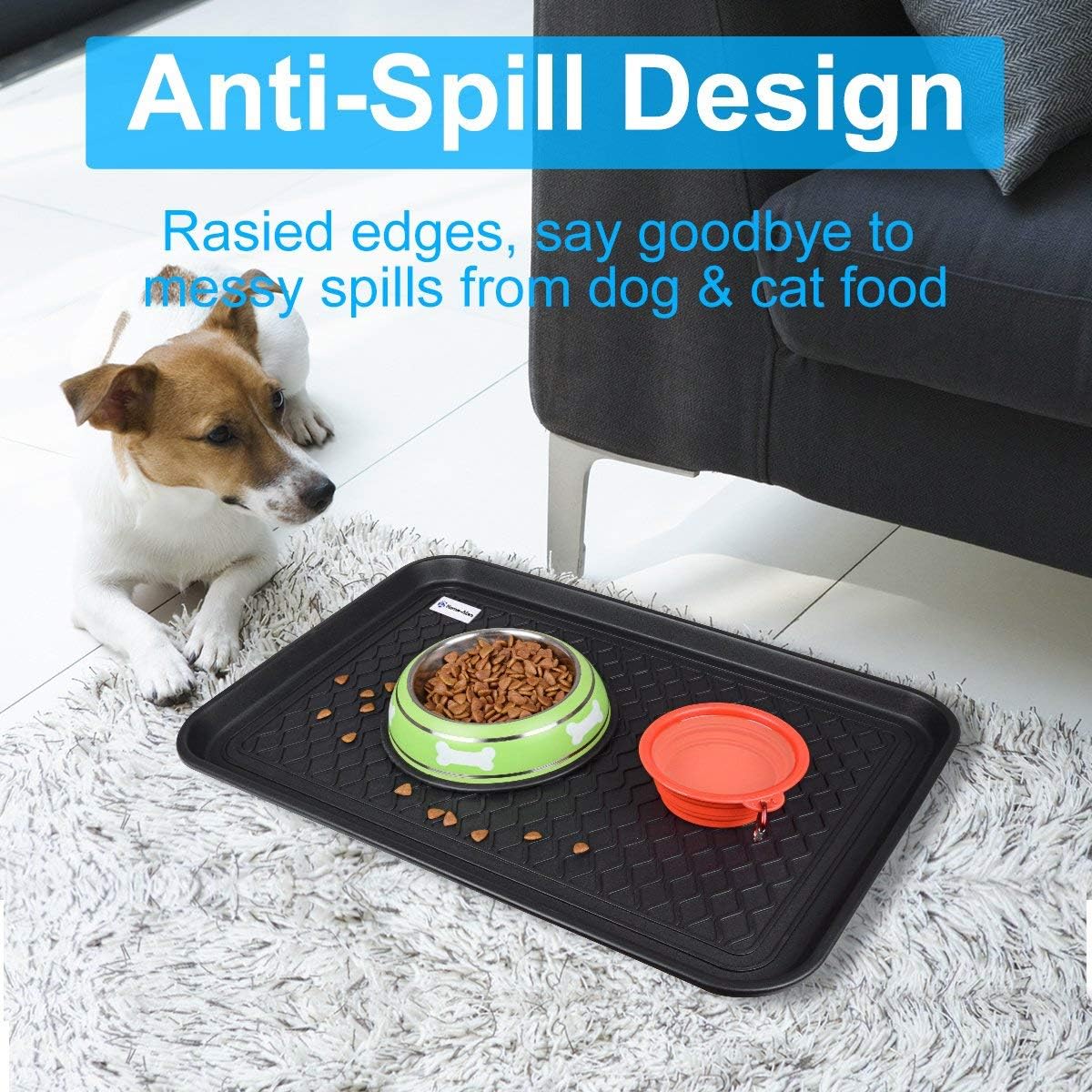 Multi-Purpose Boot Mat, Shoe Mat, Pet Bowl Tray, Waterproof for Indoor and Outdoor Floor
