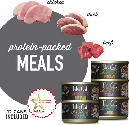 Tiki Cat After Dark, Variety Pack, High-Protein and 100% Non-GMO Ingredients, Wet Cat Food for