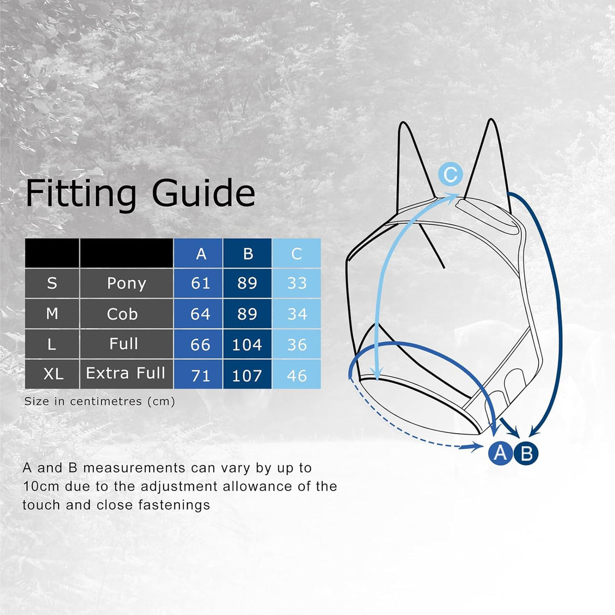 Harrison Howard CareMaster Pro Luminous Horse Fly Mask Large Eye Space Standard with Ears UV