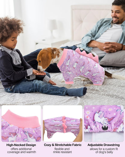CuteBone Dinosaur Costume Dog Pajamas, Stretchy Spandex Crystal Velvet Sleepwear Coat for Small