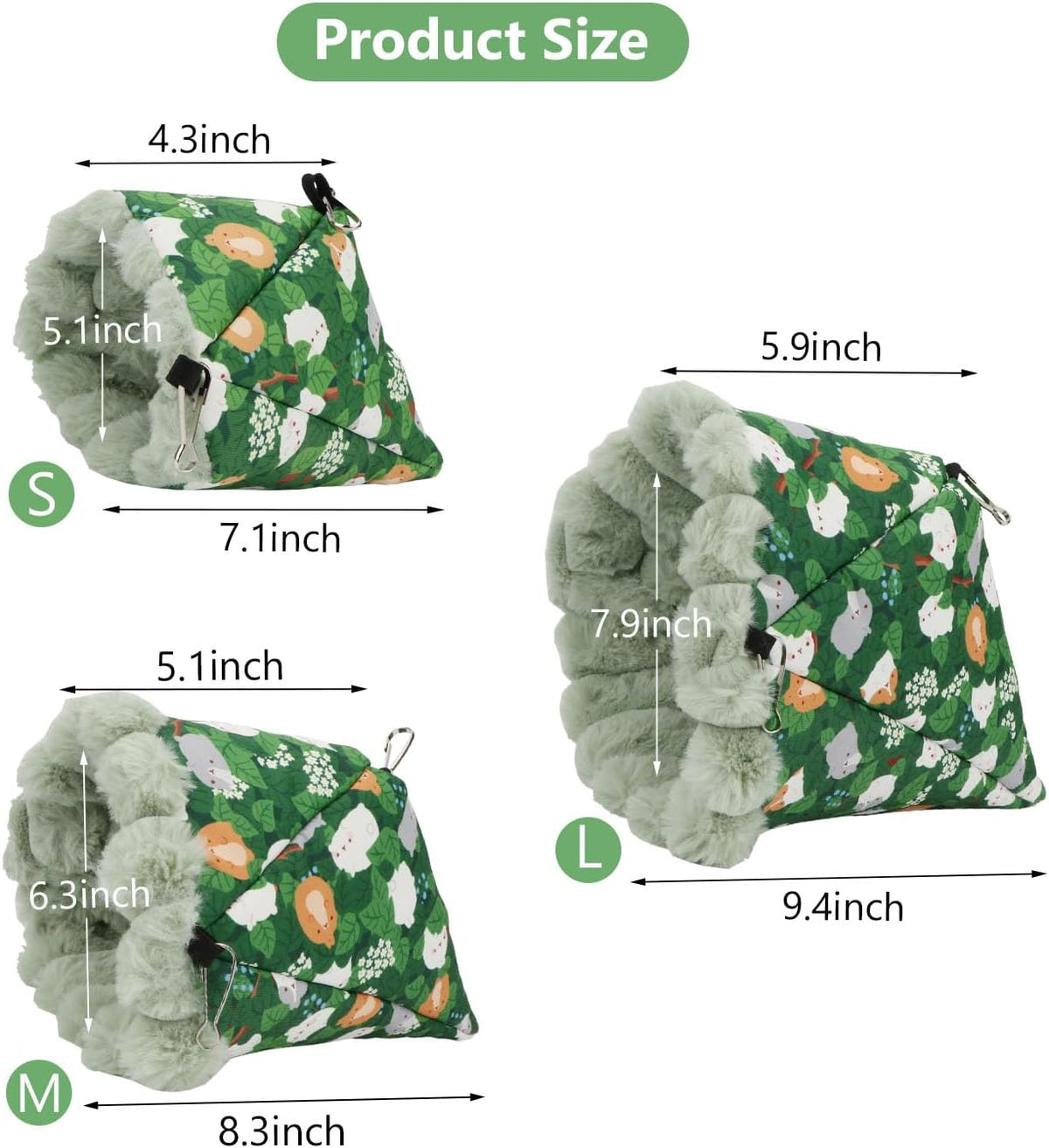 Wontee Bird Nest House Winter Warm Hanging Hammock Bird Bed Snuggle Hut for Parakeets Budgies