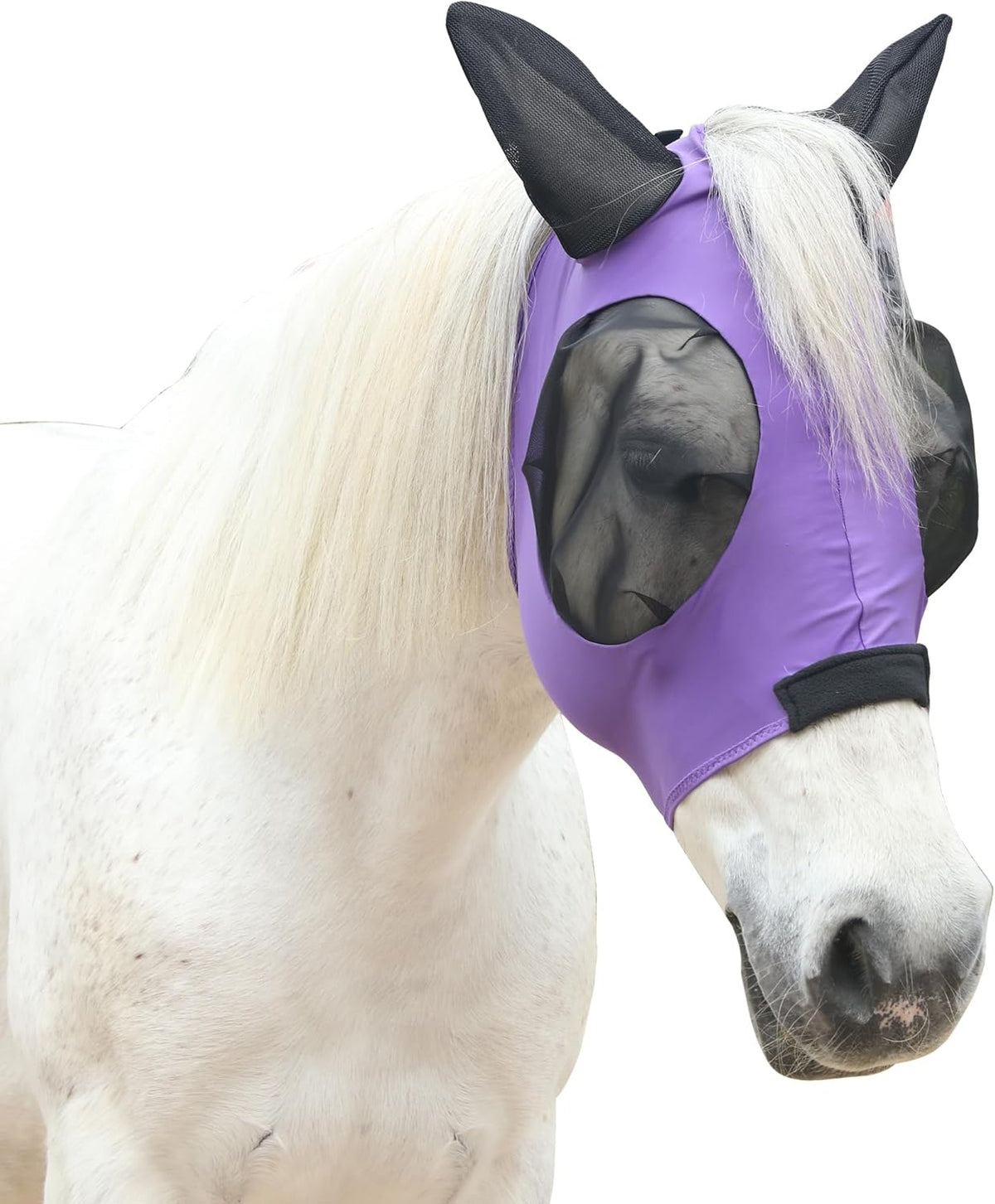 Stretchy Horse Fly Mask for Horses, Soft Lycra Equine Mesh Mask, Elasticity Horse Face Covering