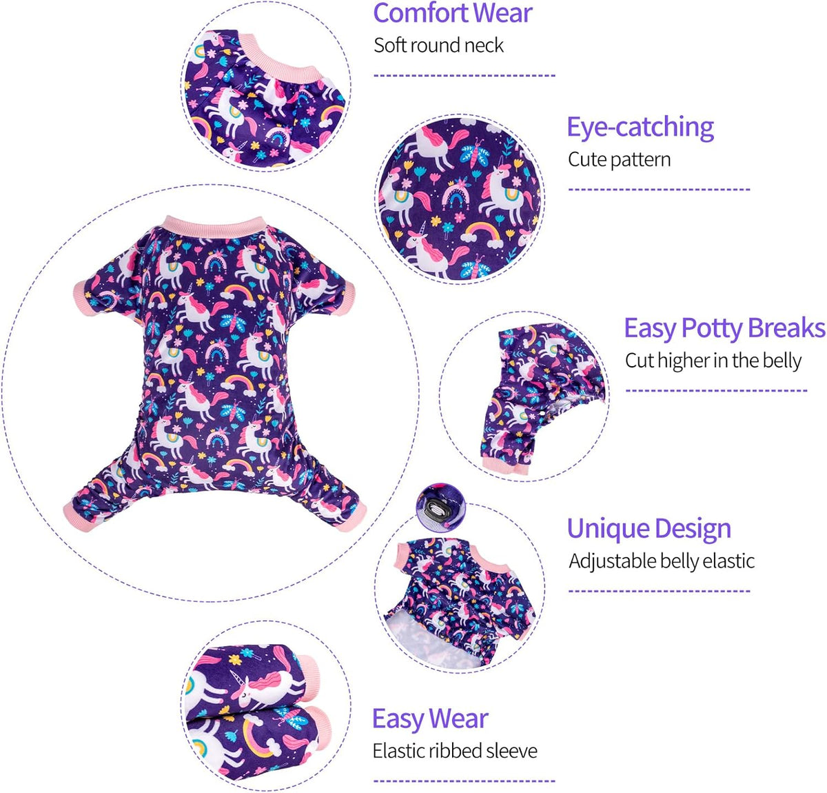 CuteBone Dog Christmas Pajamas Puppy Onesies Small Dogs Soft Pjs Coat Cat Apparel Comfy Pet Clothes