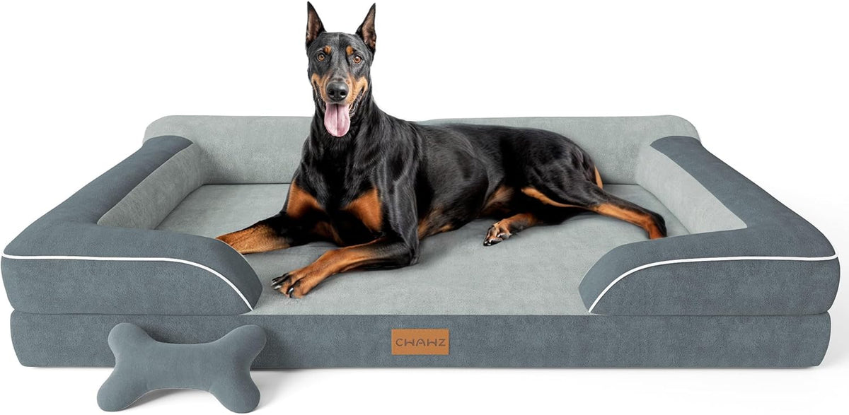 XXL Dog Bed for Extra Large Dogs, Giant Orthopedic Dog Beds with Cooling Gel Memory Foam